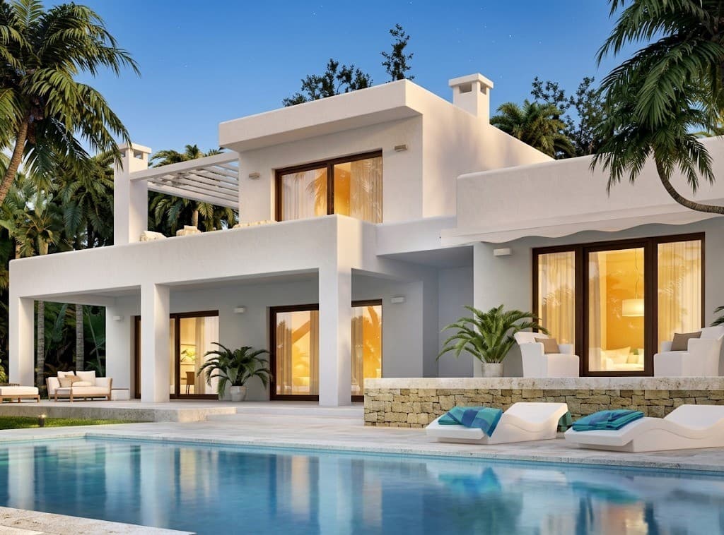 Luxury villa perspective