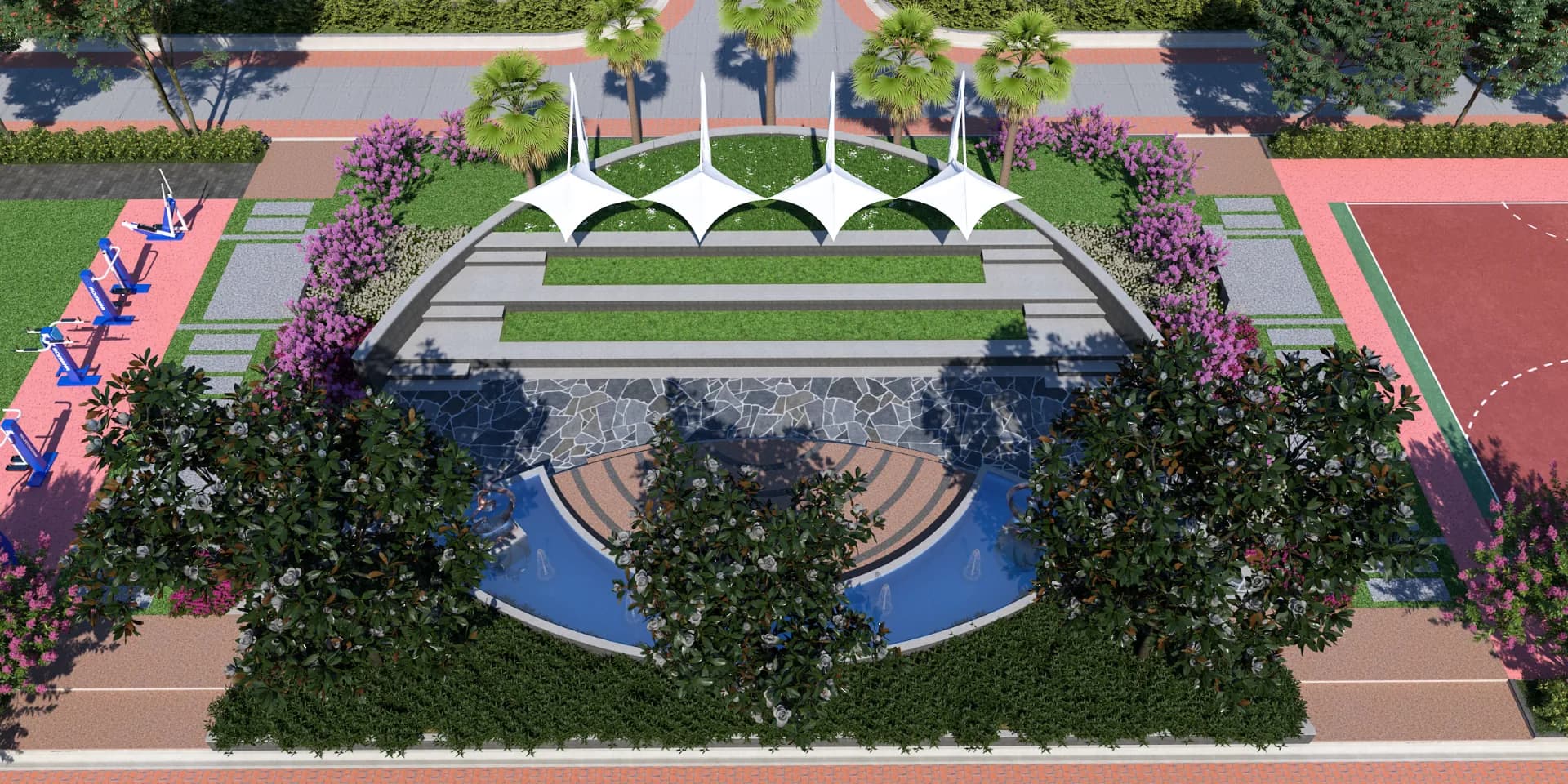 Park zone within the project